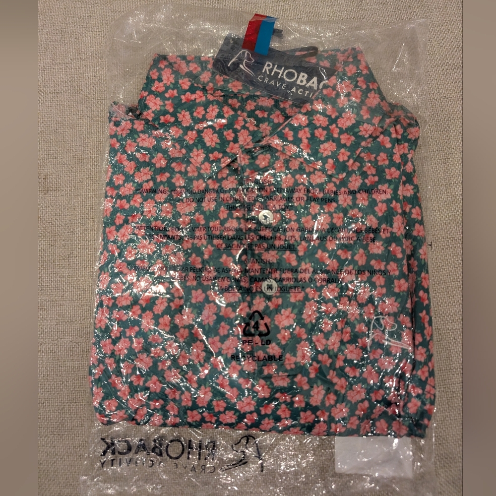 Brand New Rhoback Azalea Men's Polo Size Medium